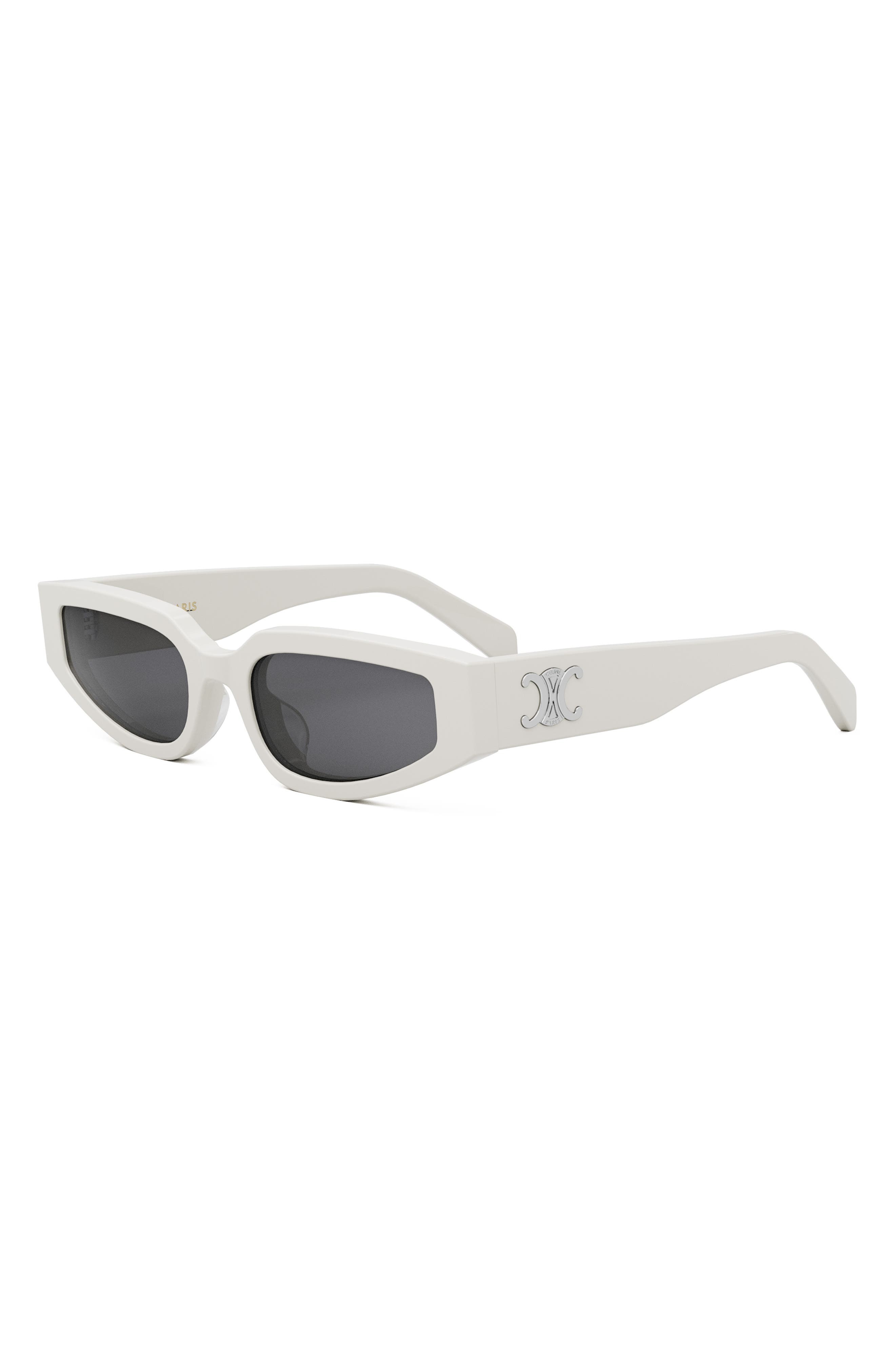 CELINE Triomphe 54mm Geometric Sunglasses in Ivory /Smoke at Nordstrom - 2