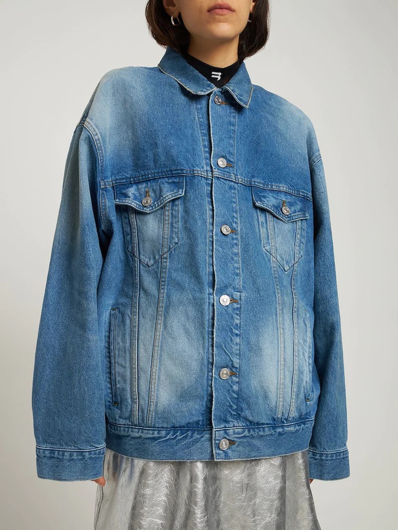 LARGE FIT JAPANESE COTTON DENIM JACKET - 4