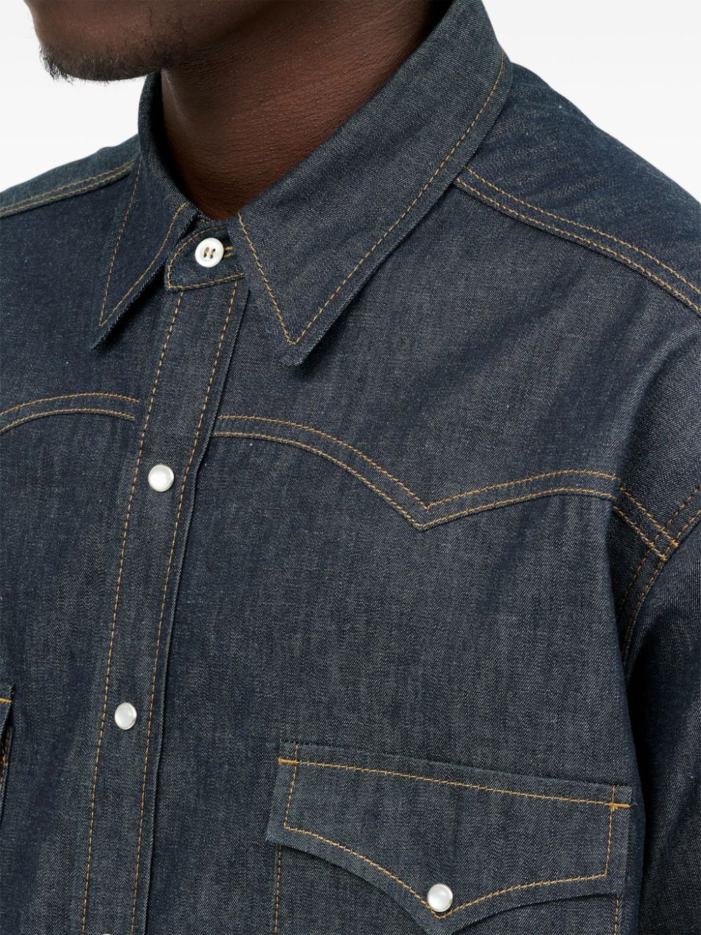 long-sleeve denim shirt - 7