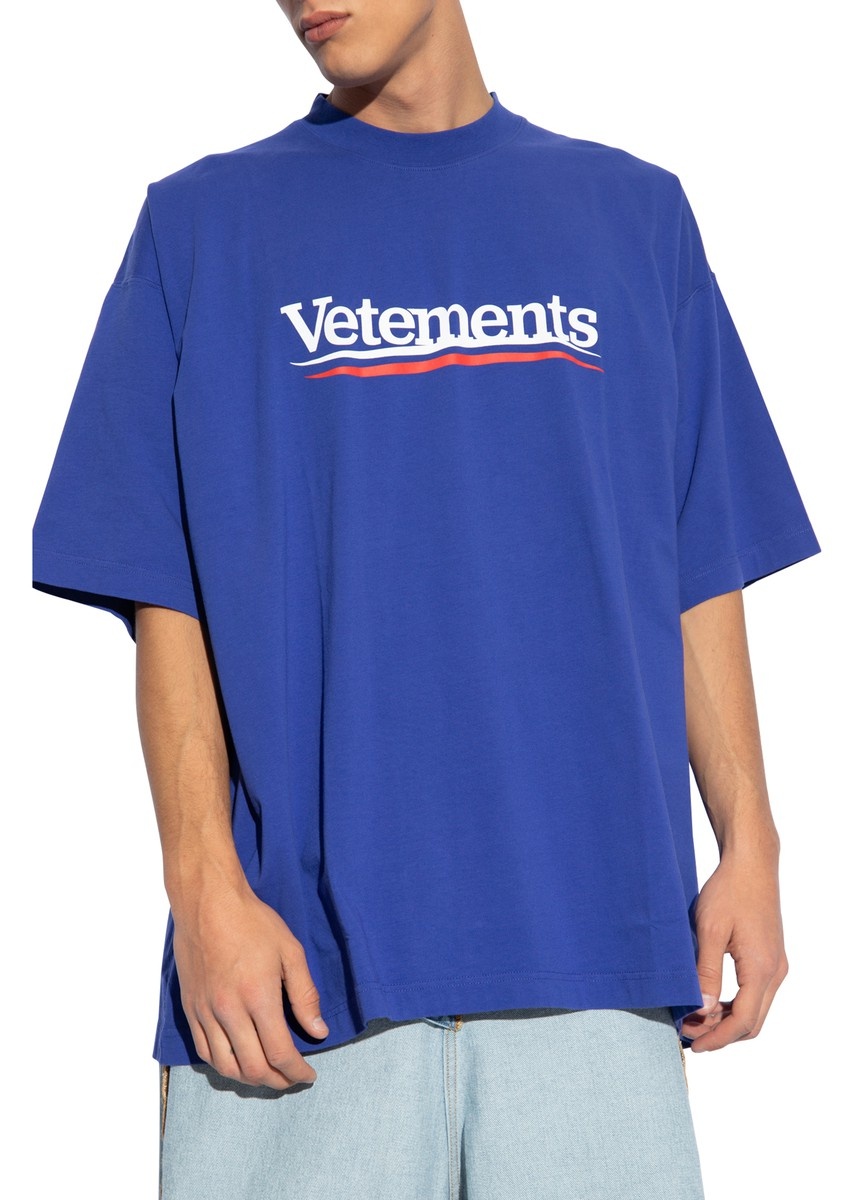 【Vetements】 SloganコットンTシャツ VETEMENTS slogan-print T-shirt | REVERSIBLE