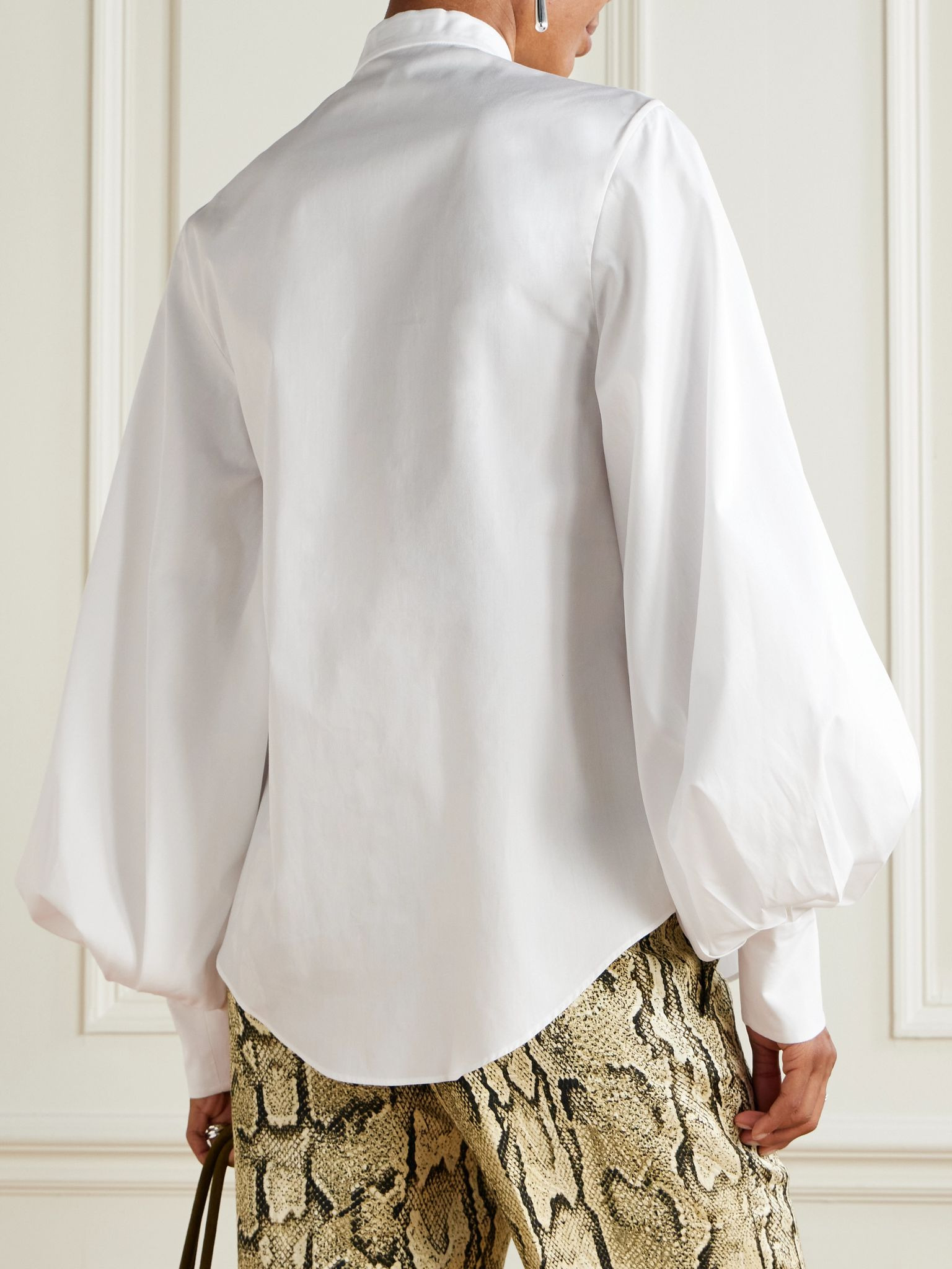 Cotton-poplin shirt White - 4