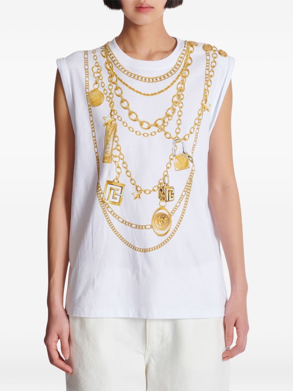 Collier-print vest - 6