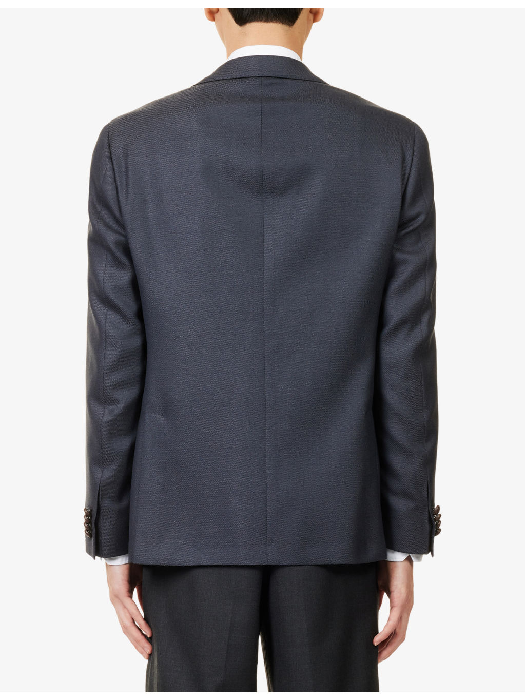 Single-Breasted Notched-Collar Silk-Wool Blend Jacket - 4