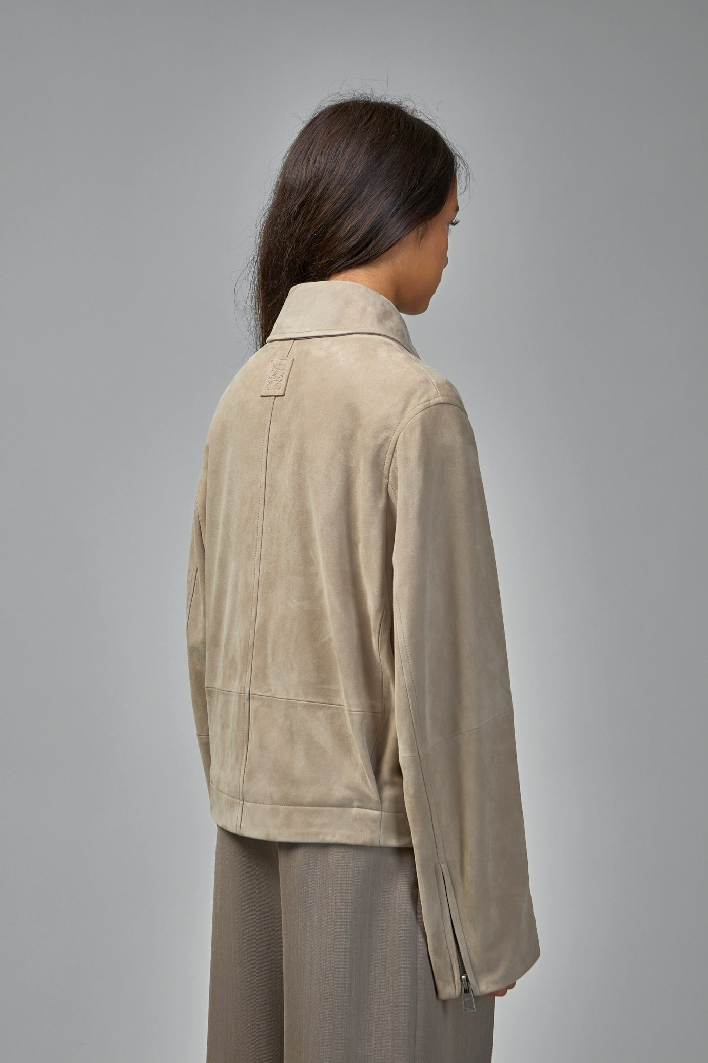 Belted Jacket in Suede Goatskin - 3