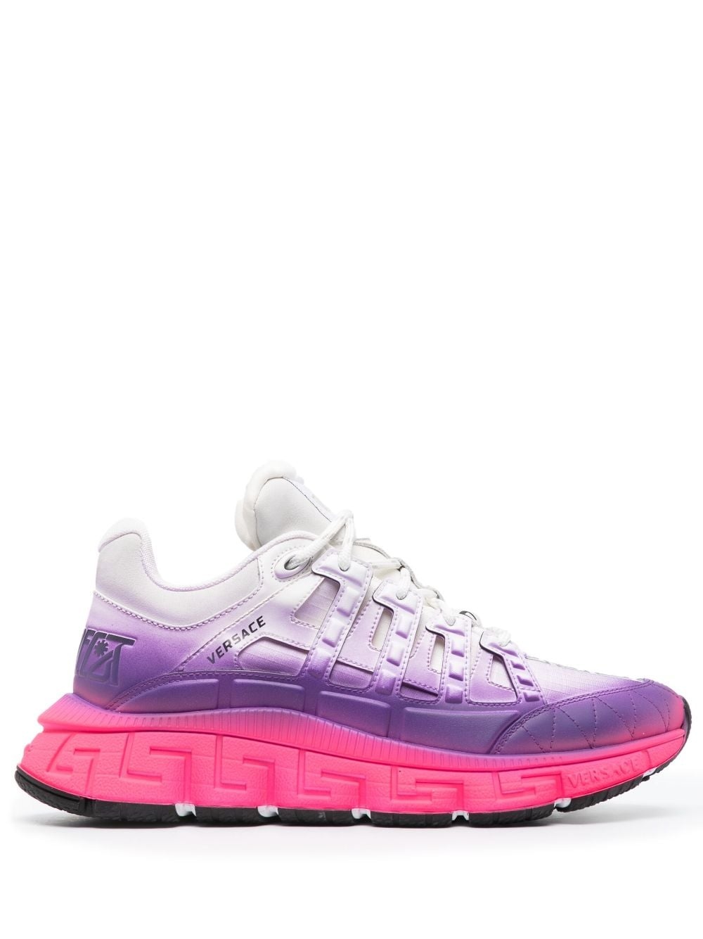 ombré-effect leather sneakers - 1