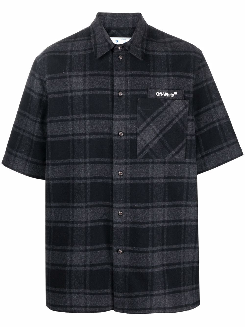 Arrows-motif checked overshirt - 1