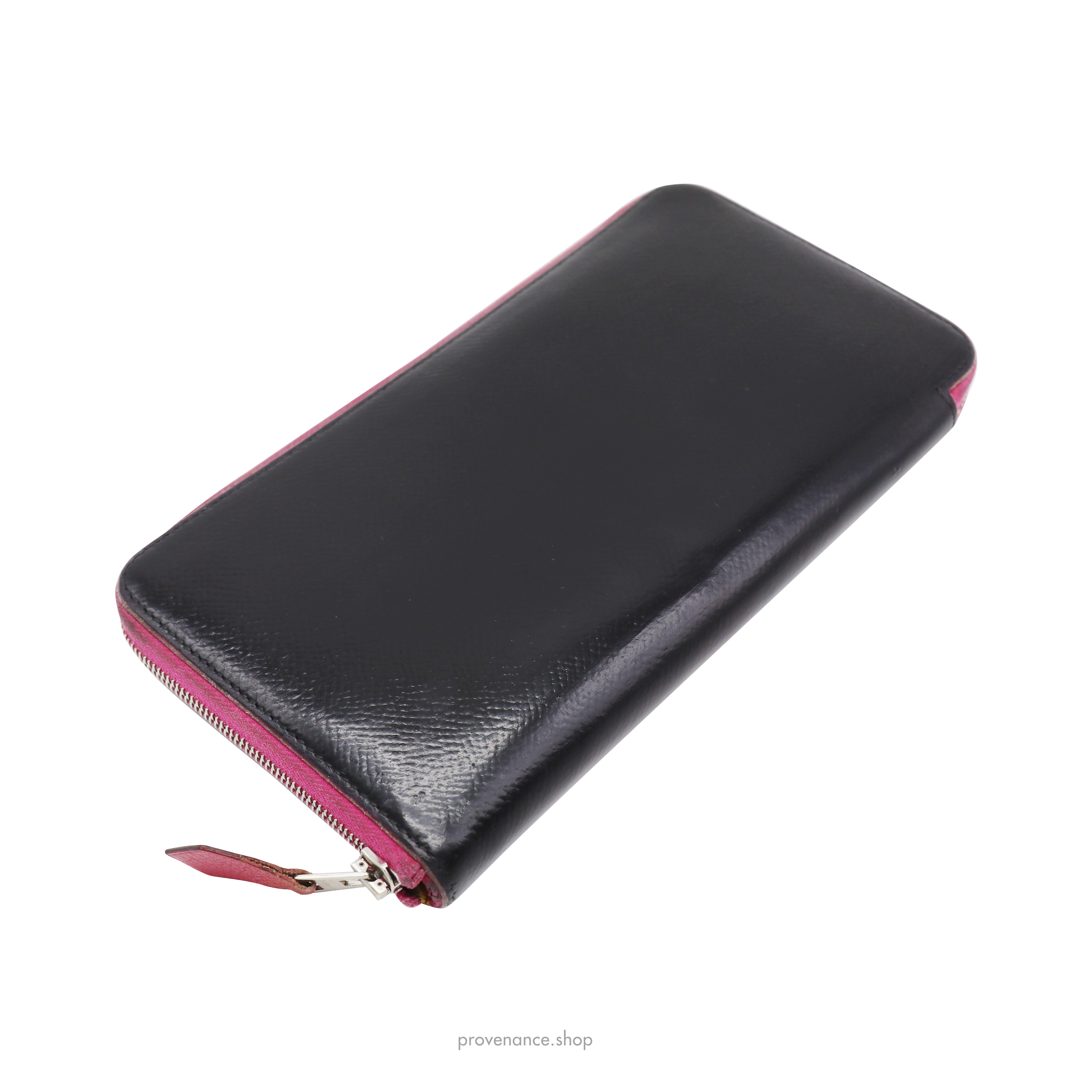 Hermes Silkin Classic Wallet Large Model - Black/Fuchsia - 4