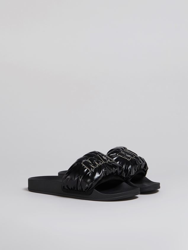 BLACK PADDED NYLON SLIDE - 2