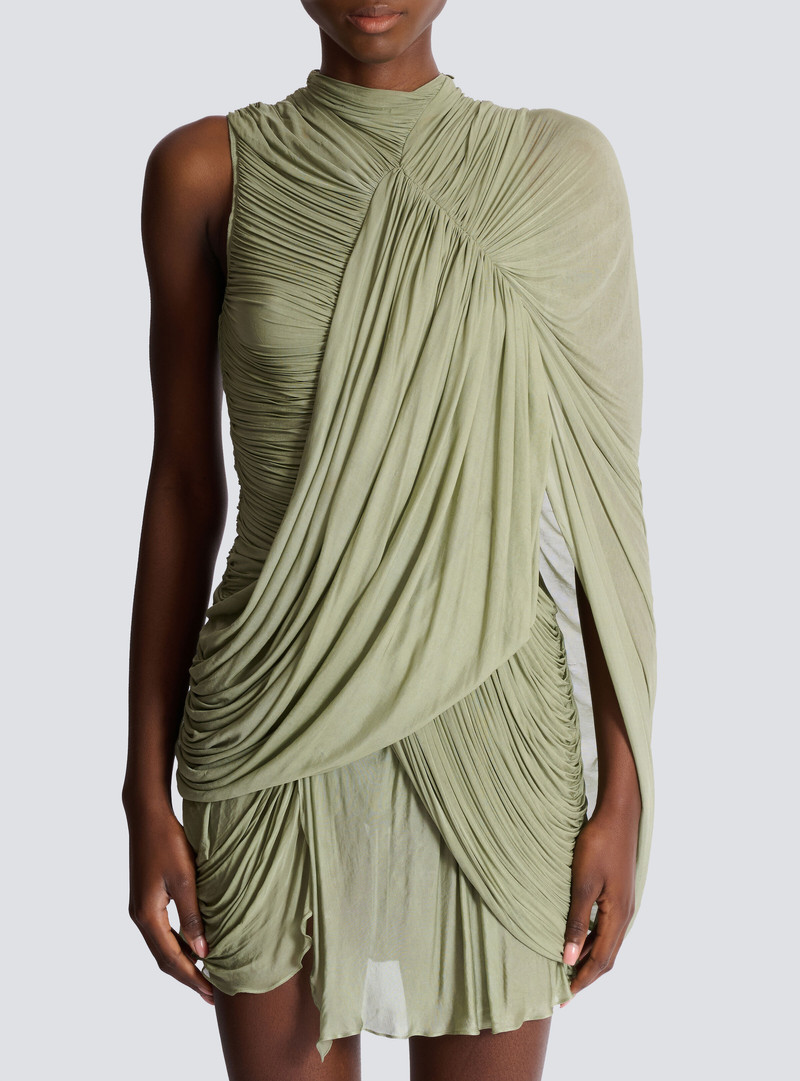 Draped flowing jersey dress 5