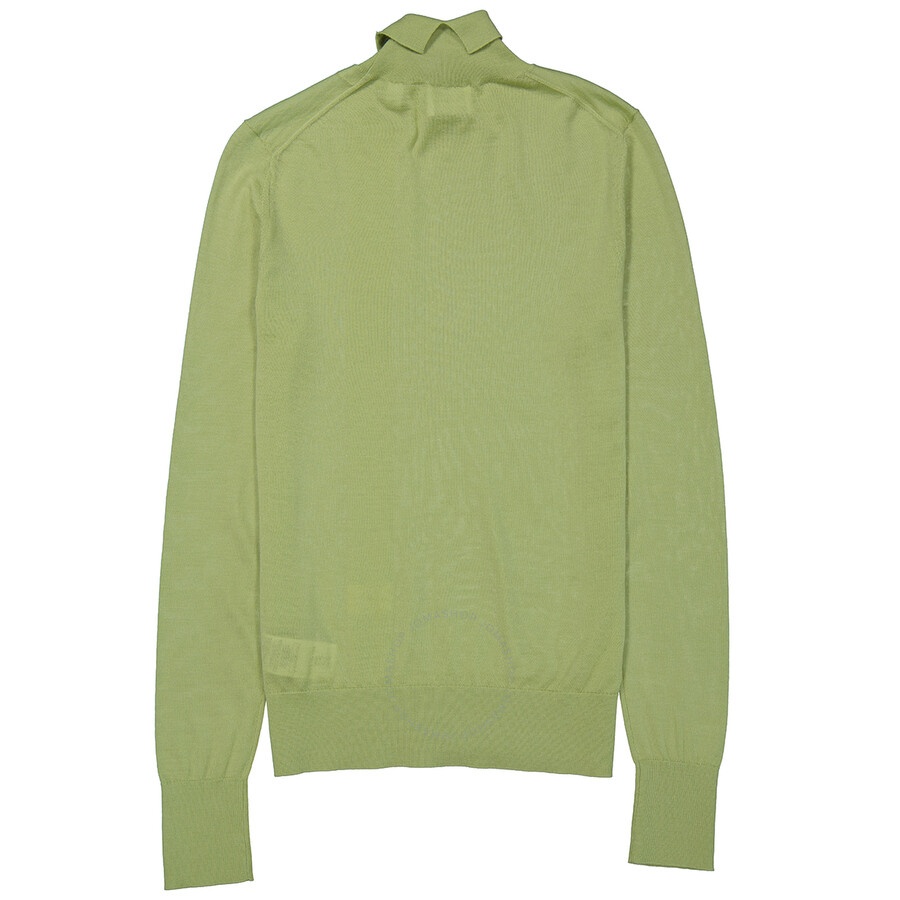 Burberry Ladies Mist Green Monogram-Embroidered Knitted Jumper - 2