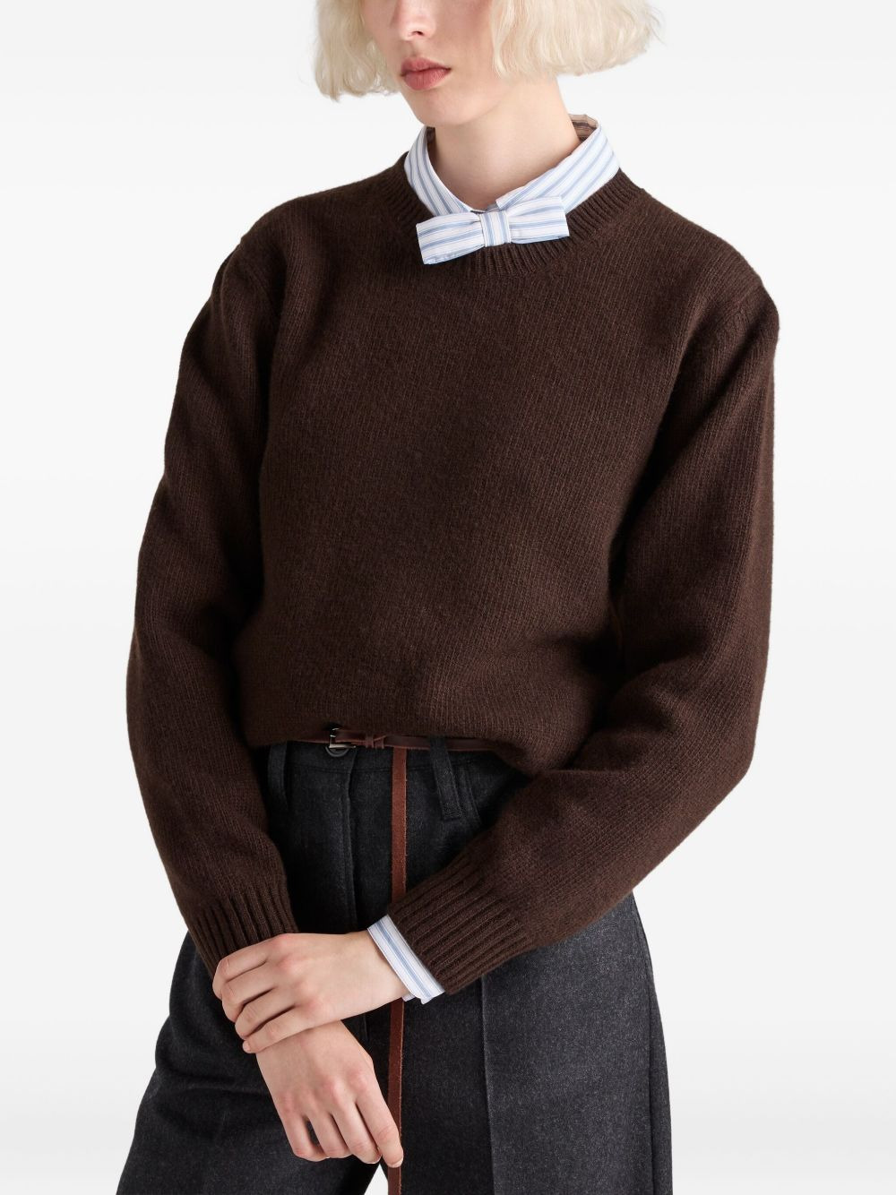ribbed-knit crew-neck sweater - 4