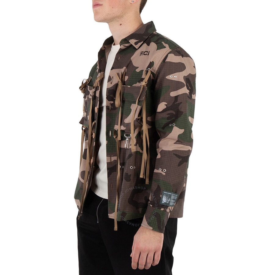 Reese Cooper Men's Camo Modular Pocket Button Down Shirt - 5