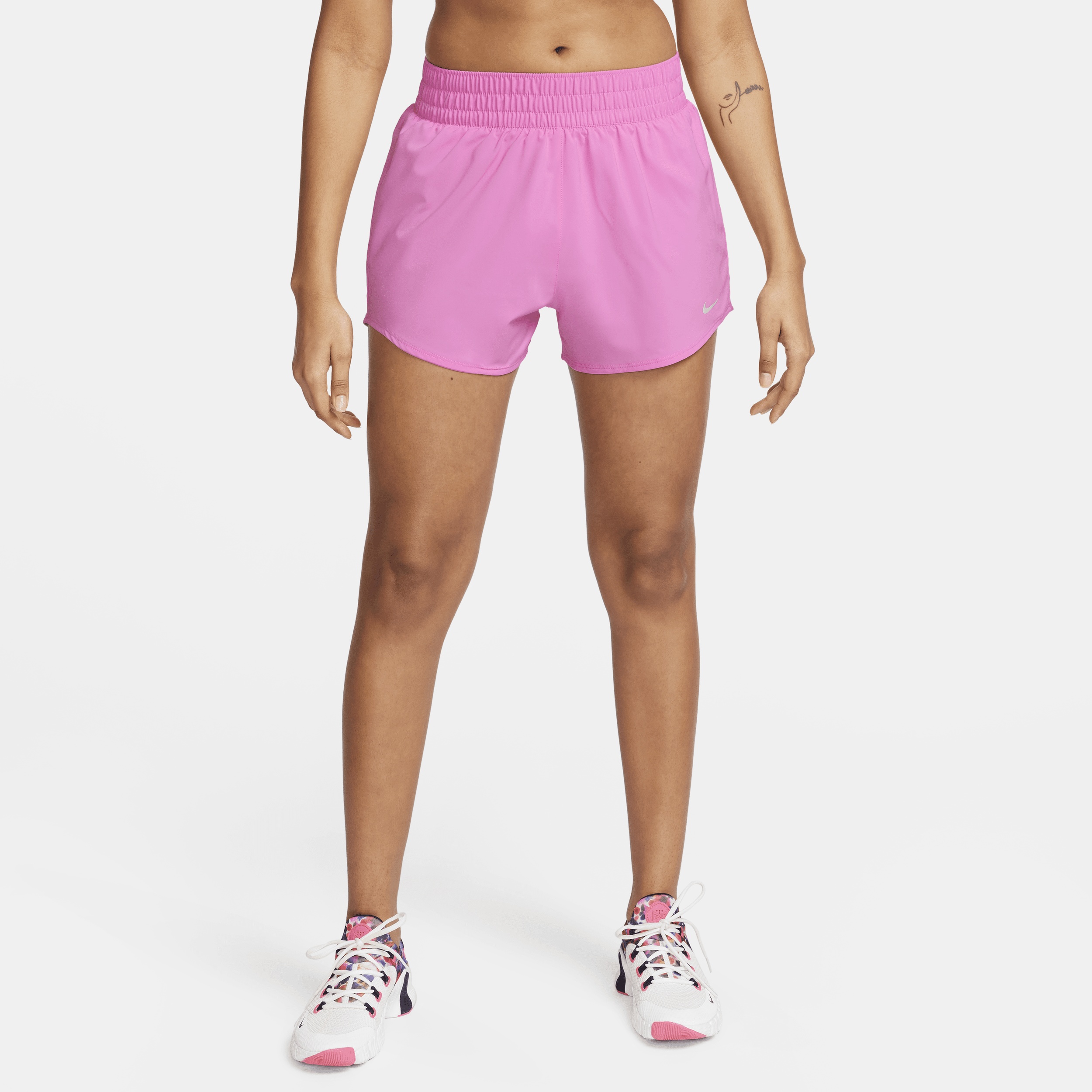 Nike Women's One Dri-FIT High-Waisted 3" Brief-Lined Shorts - 1