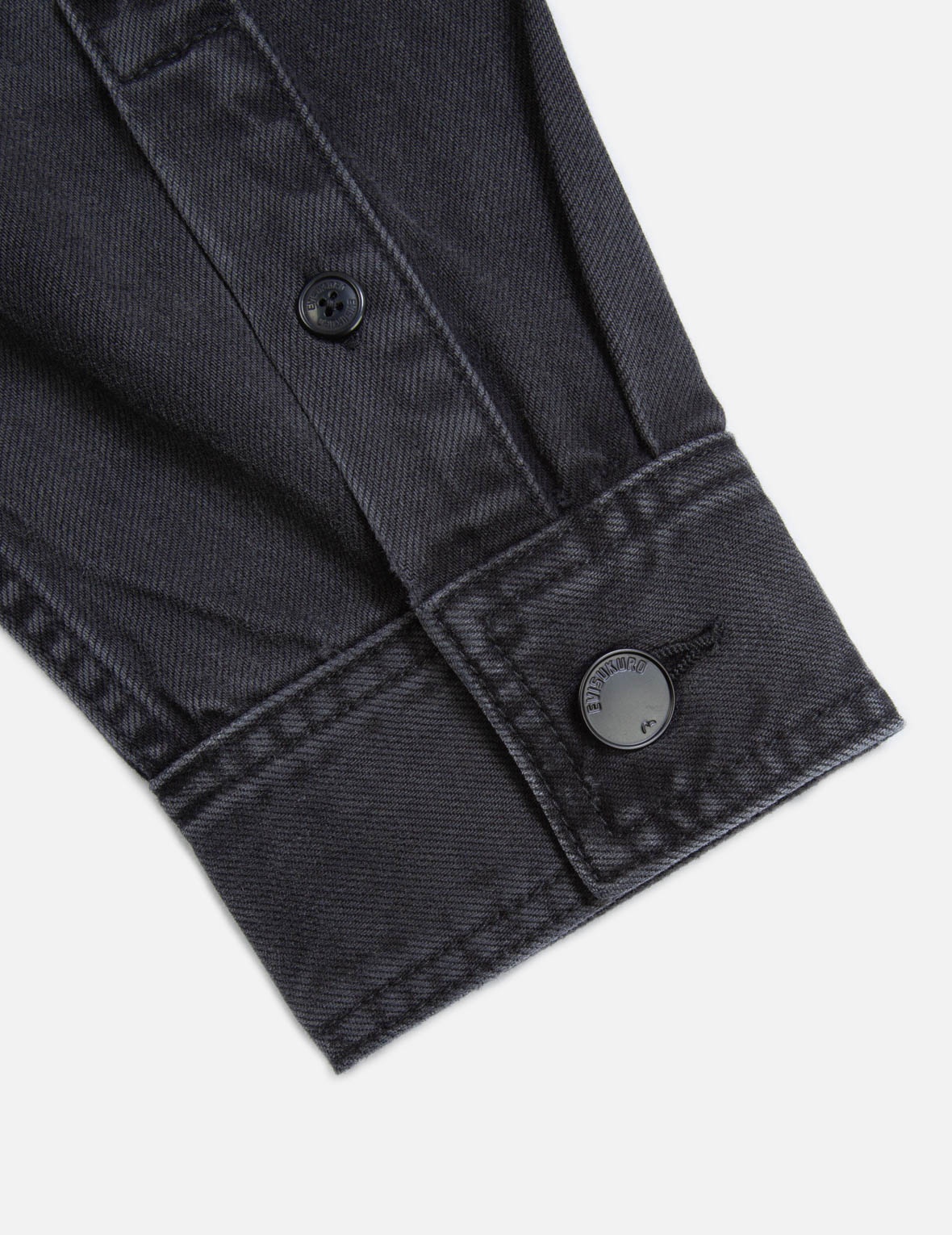 The Great Wave and Kamon Embroidery Denim Shirt Jacket - 11