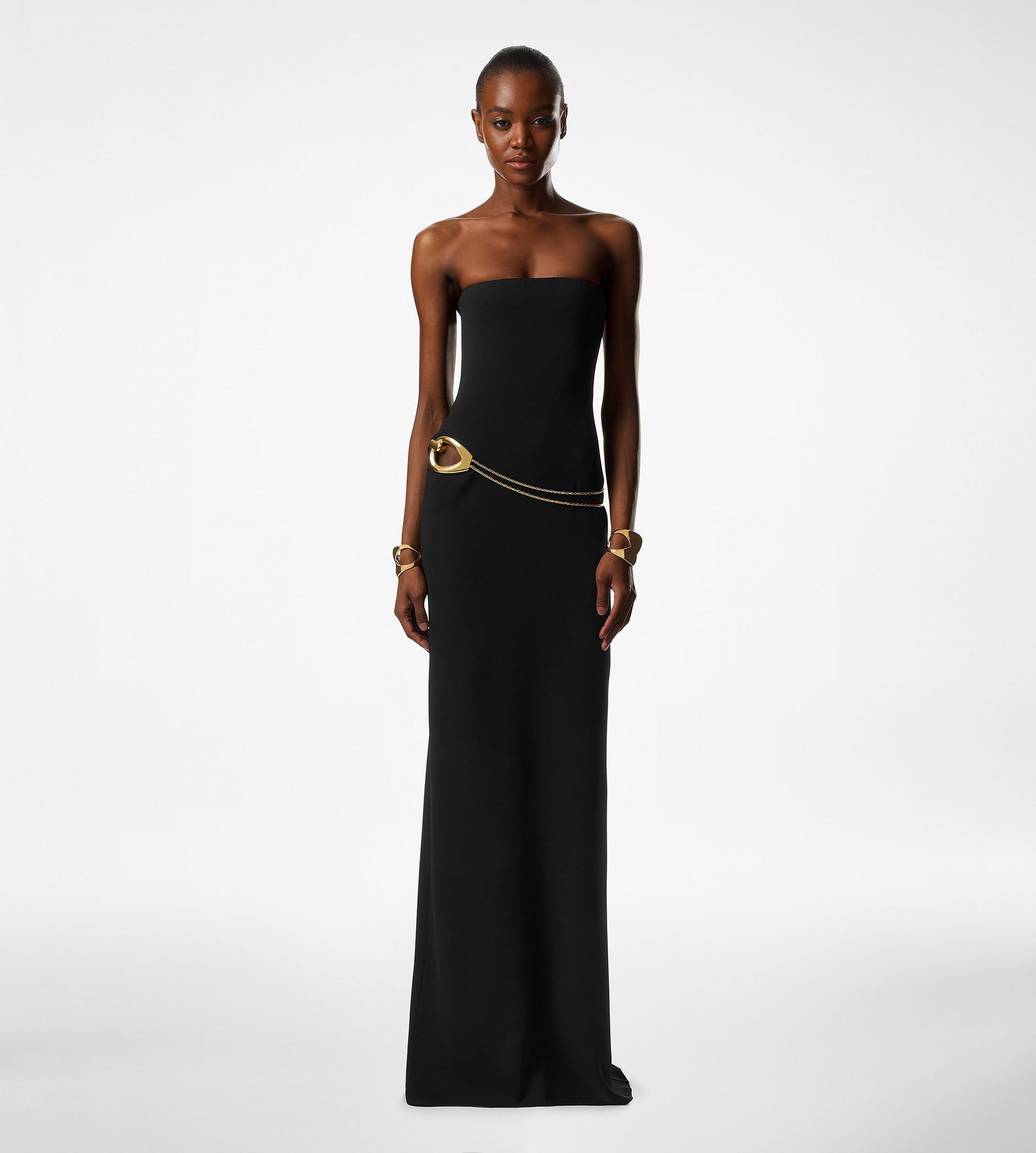 SABLE' STRAPLESS EVENING DRESS - 3