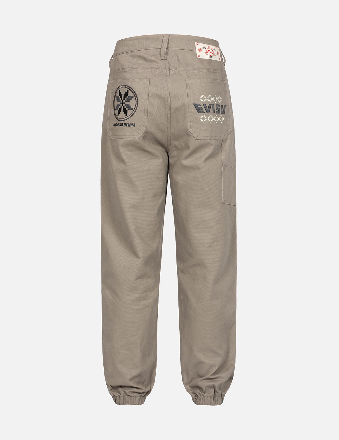 KAMON AND LOGO EMBROIDERY WOVEN JOGGER PANTS - 1