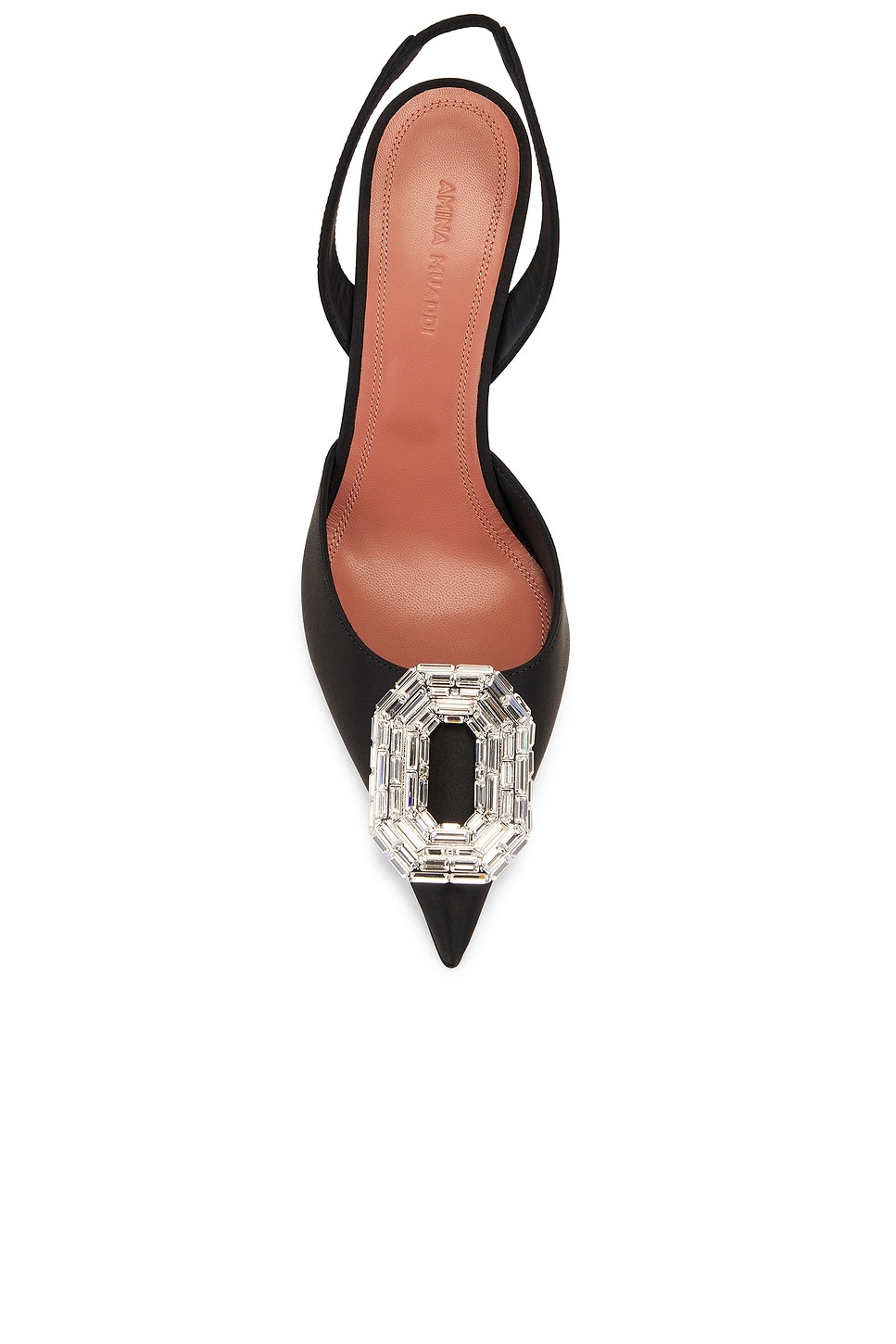 Camelia Satin 90 Sling Heel In Black - 4