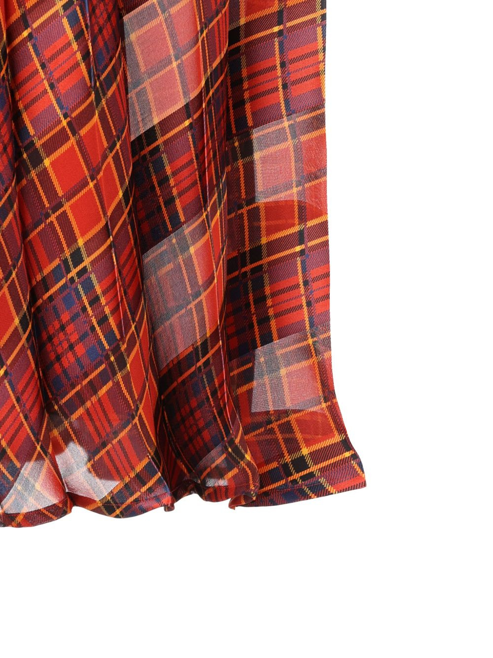 pleated plaid-pattern skirt - 4