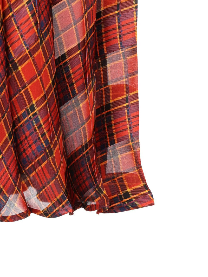 pleated plaid-pattern skirt 4