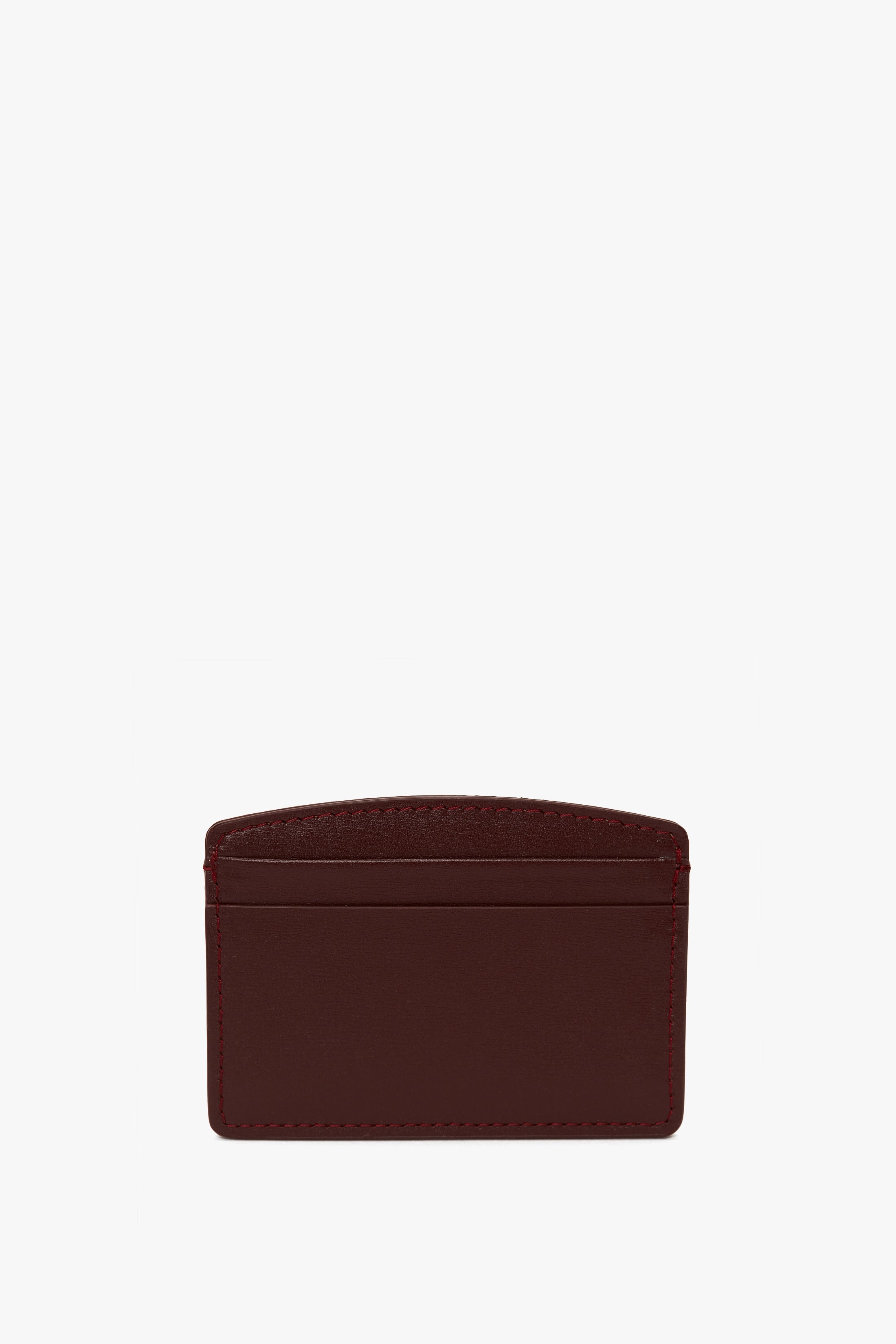 Victoria Card Holder In Burgundy Leather - 3