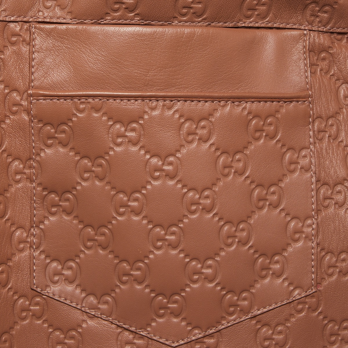 GG embossed leather shirt - 4