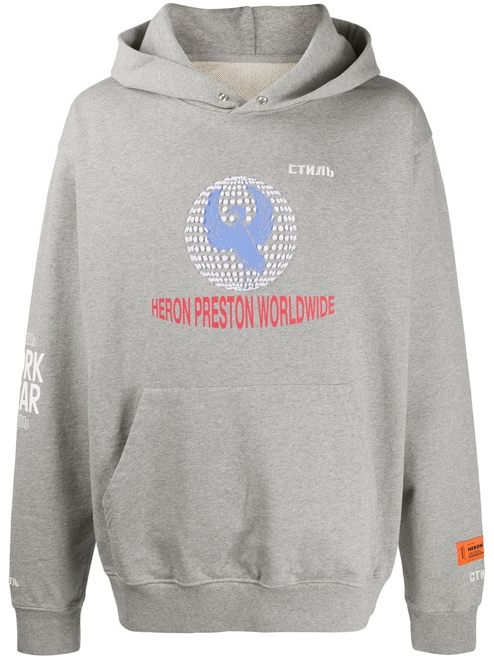 Worldwide print oversize hoodie - 1