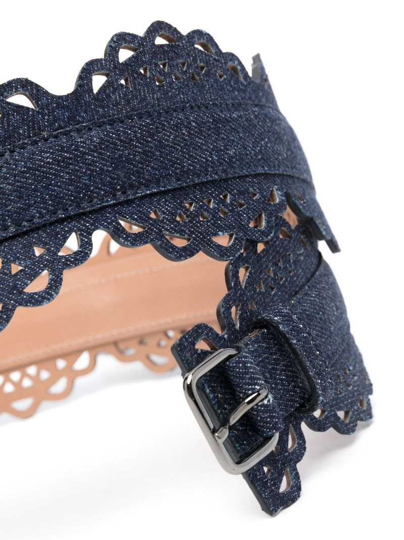 Alaïa cut-out denim belt outlook
