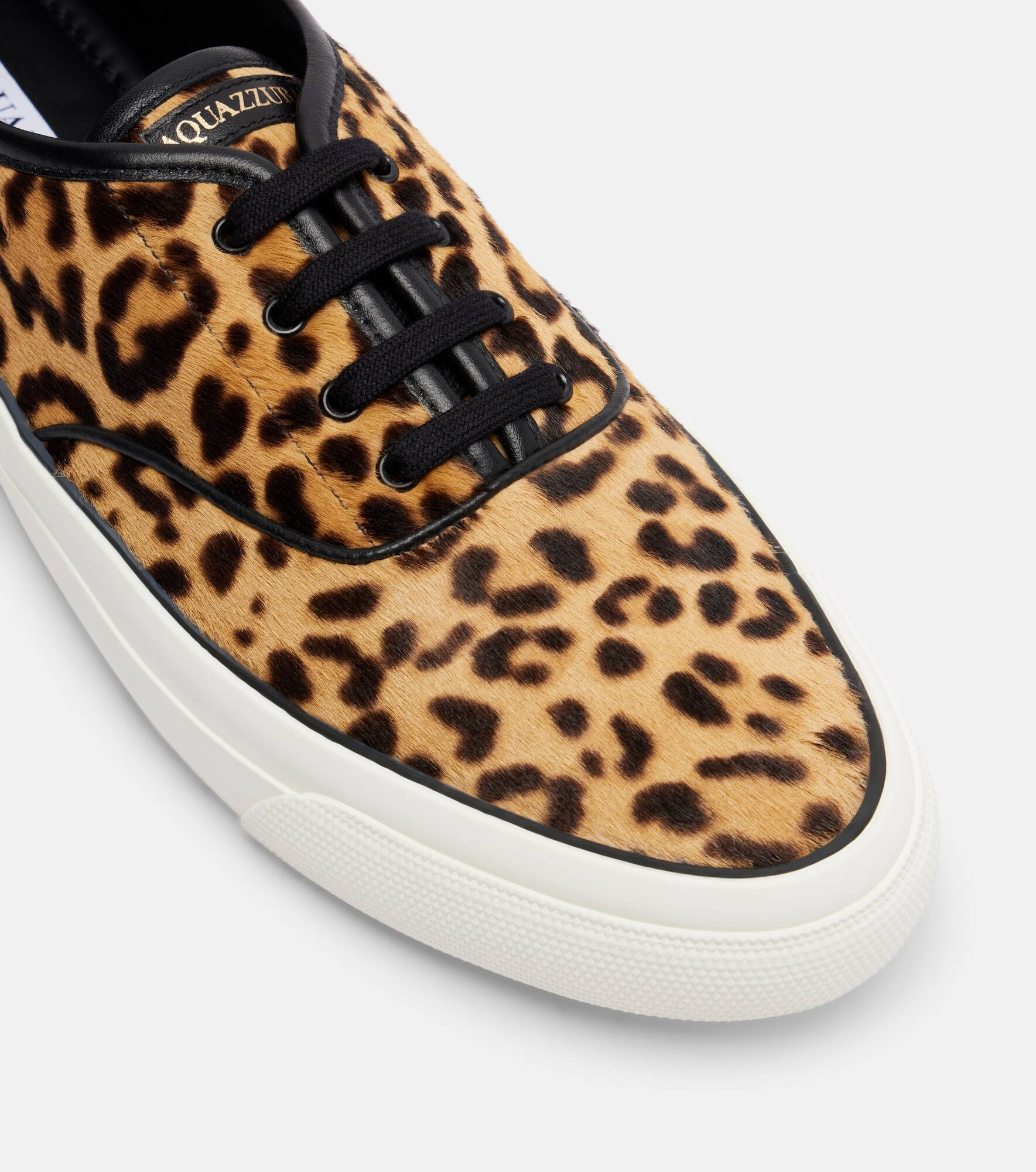 Minimalist animal-printed leather sneakers - 5