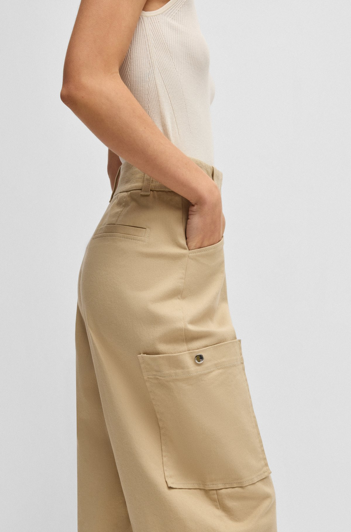 RELAXED-FIT TROUSERS IN STRETCH-COTTON TWILL - 5