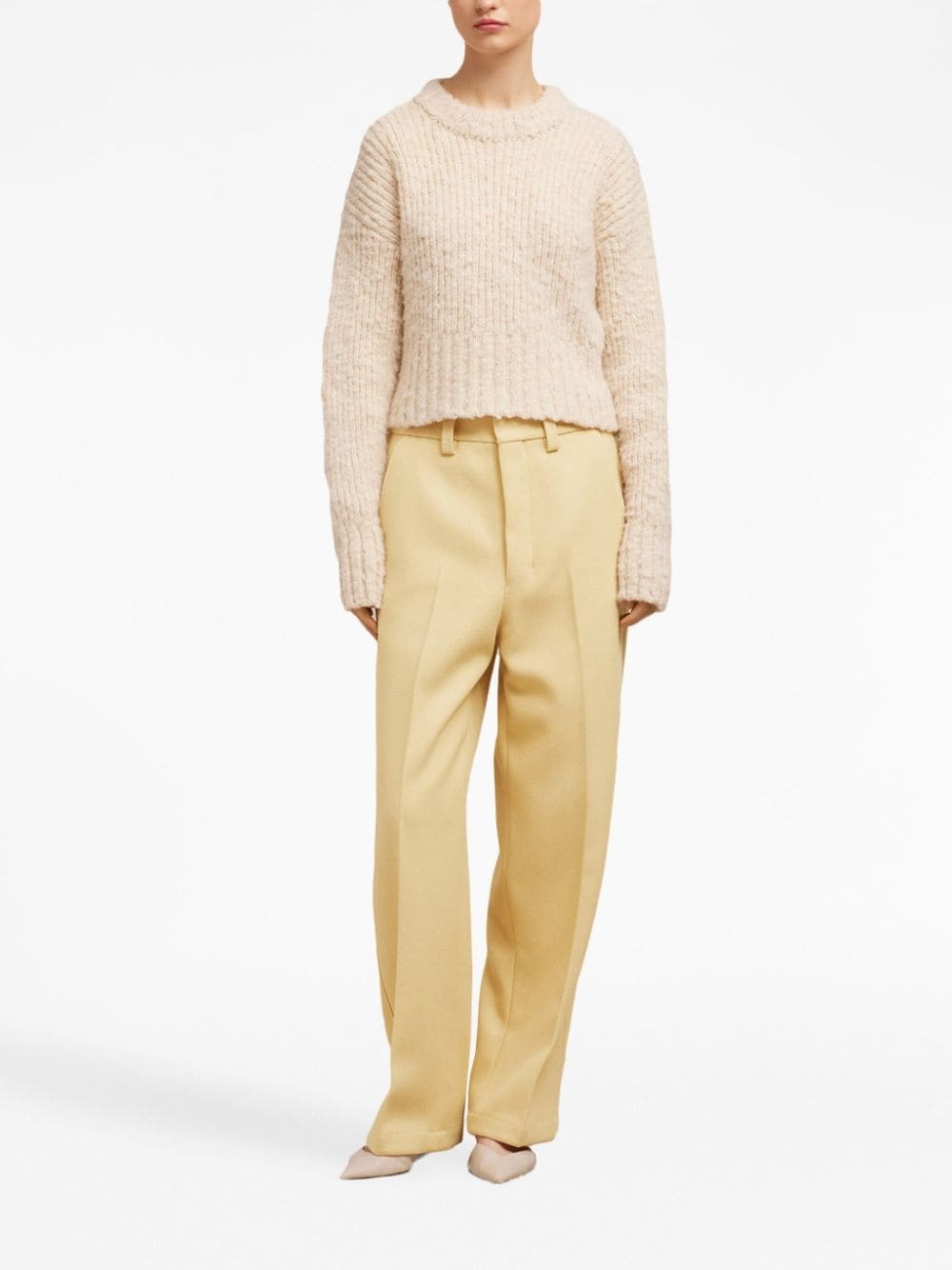 mid-rise wide-leg trousers - 2
