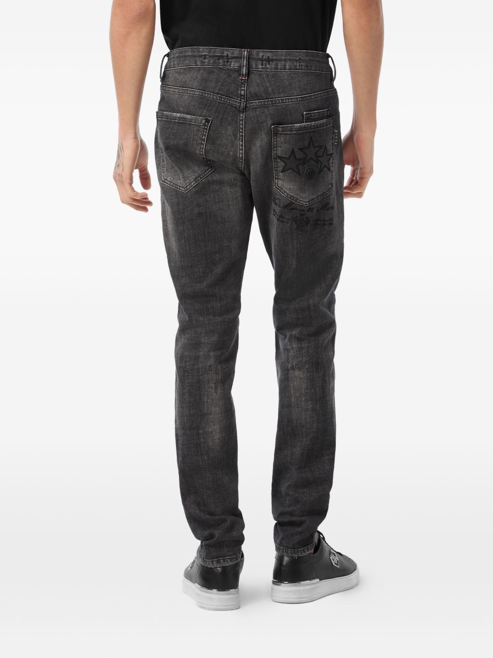 star-patch jeans - 3