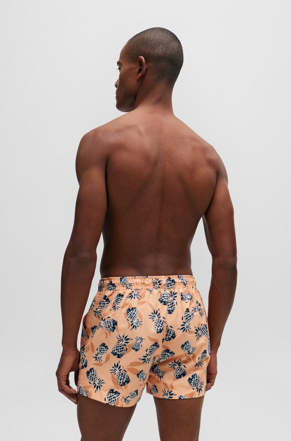 FULLY LINED SWIM SHORTS WITH PINEAPPLE MOTIF - 4