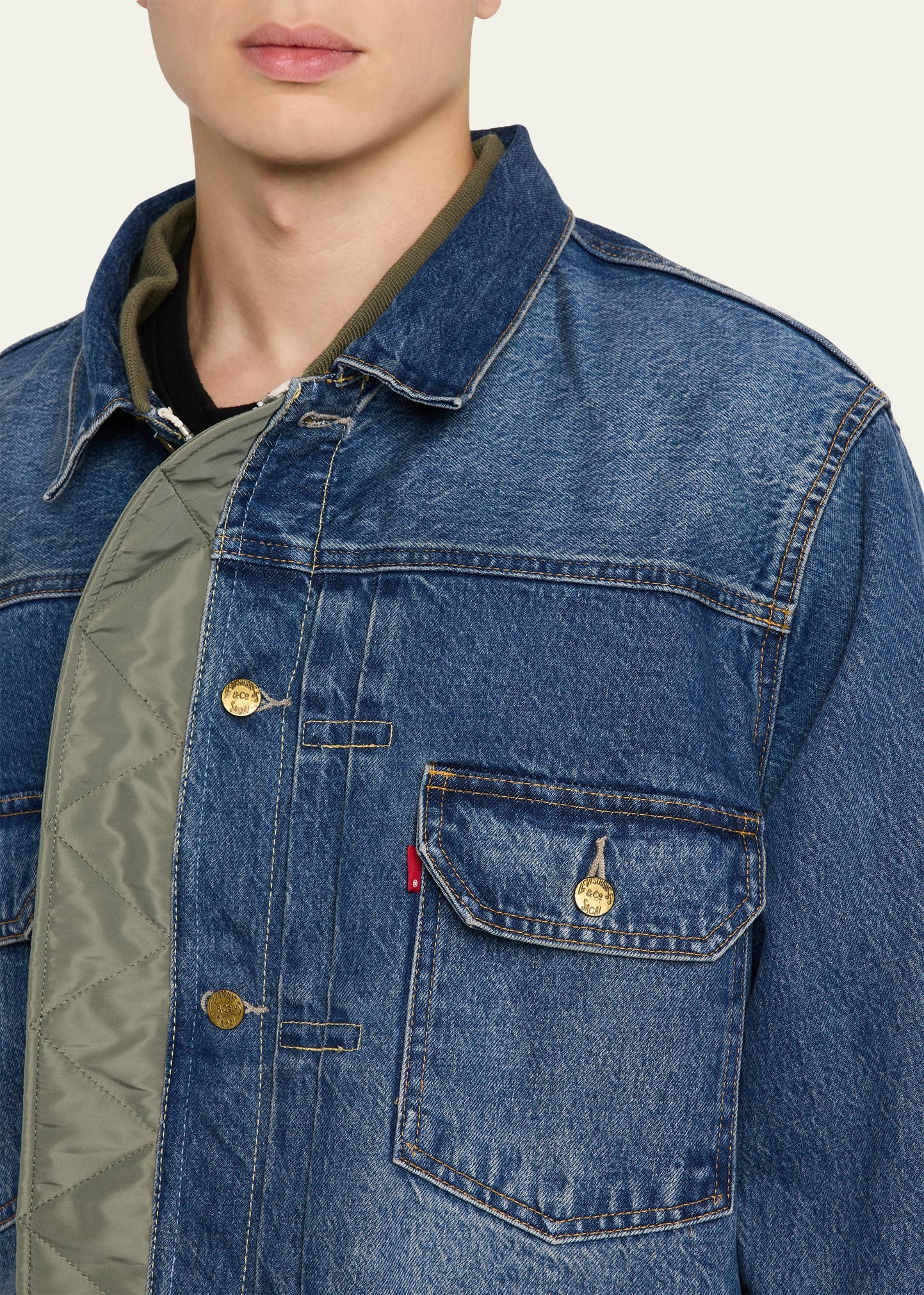 x Levi’s® Men’s Denim and Nylon Twill Reversible Blouson - 5