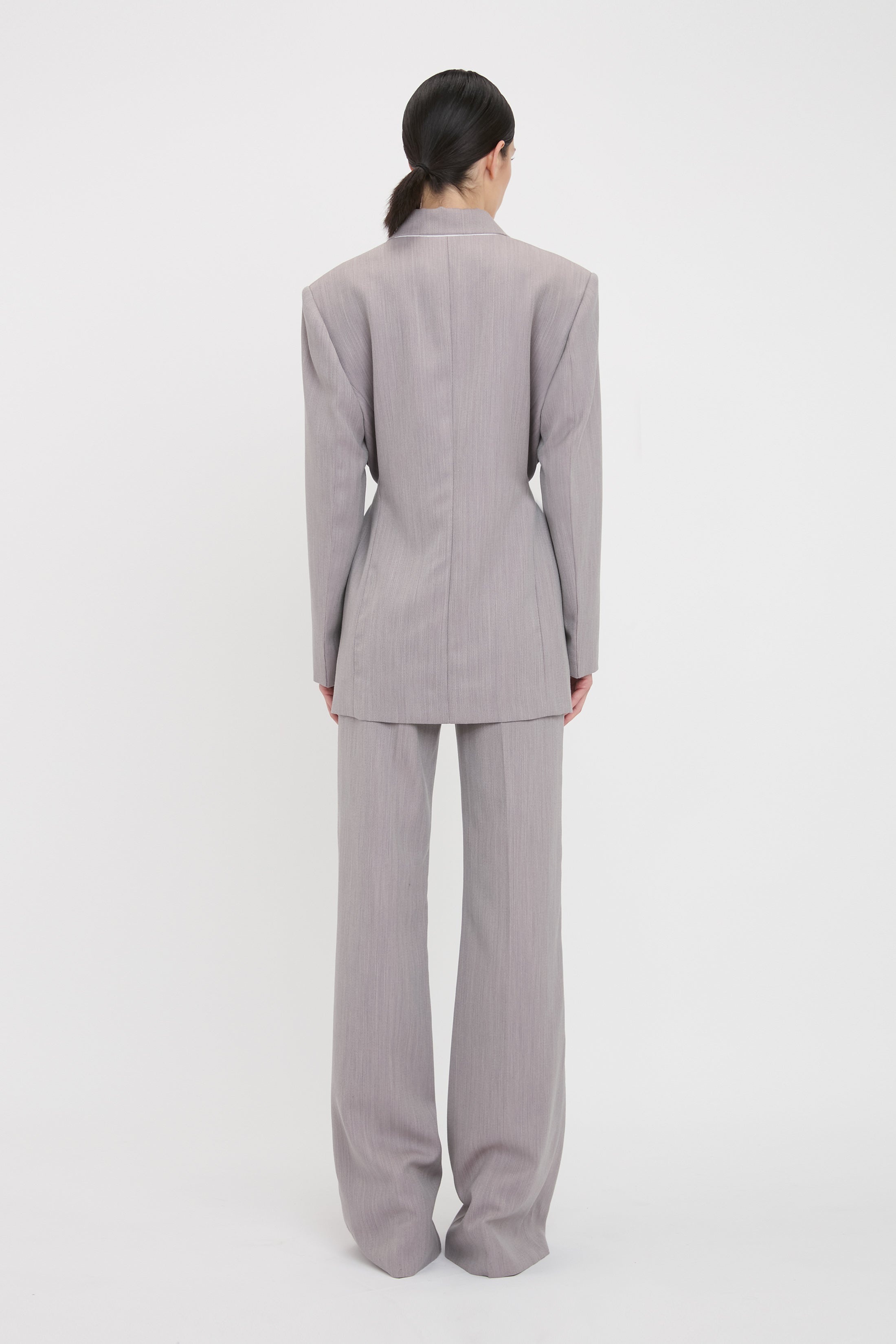 Tailored Belted Jacket In Quartz - 4