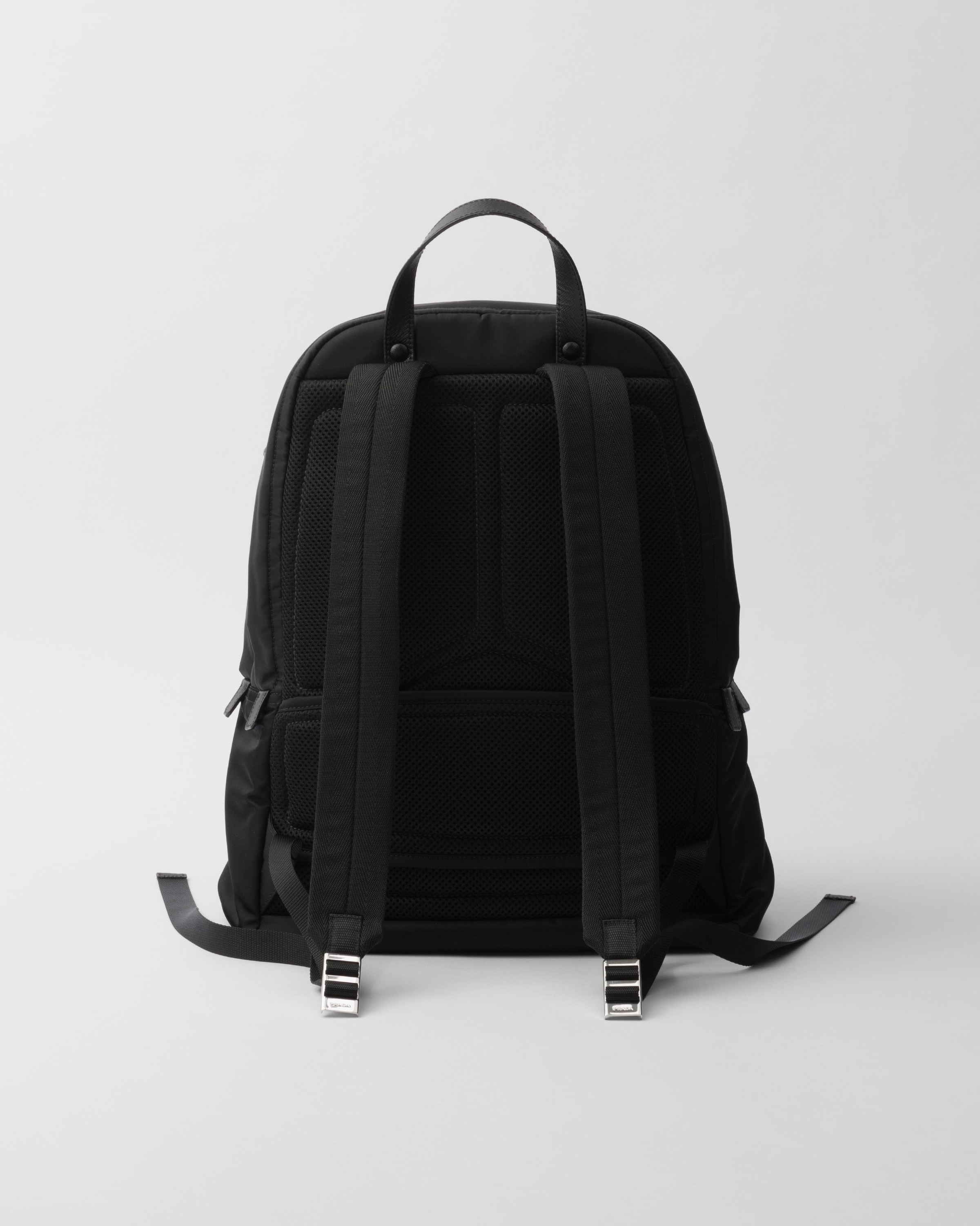 Re-Nylon and Saffiano leather backpack - 4
