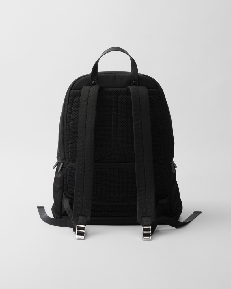 Re-Nylon and Saffiano leather backpack 4