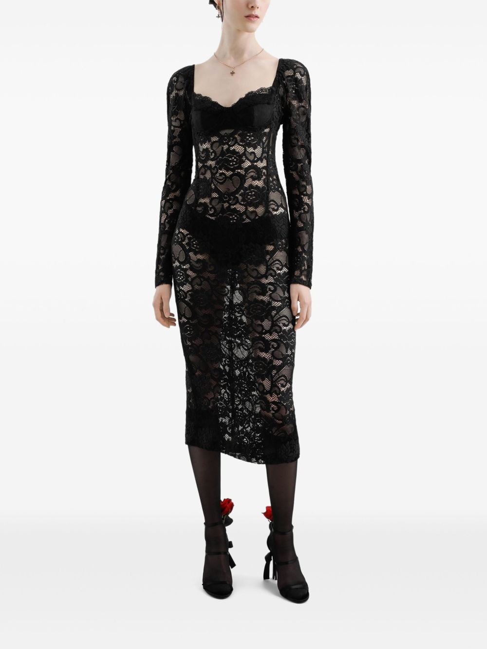 laced maxi dress - 2