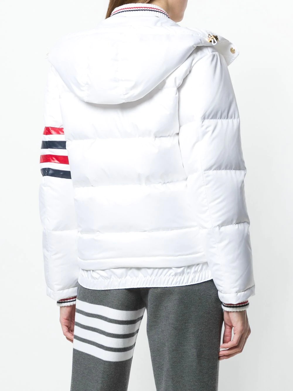 4-Bar stripe padded bomber jacket - 4