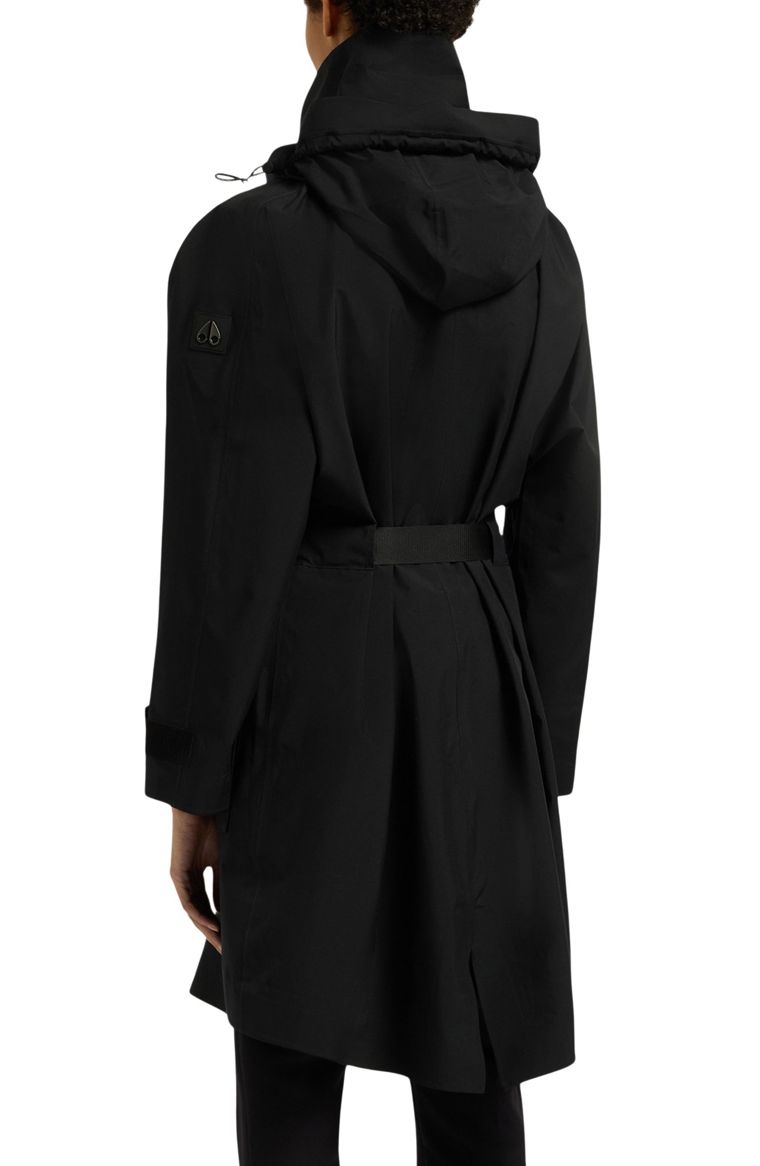 Moose Knuckles Claremont Belted Raincoat in Black at Nordstrom - 2