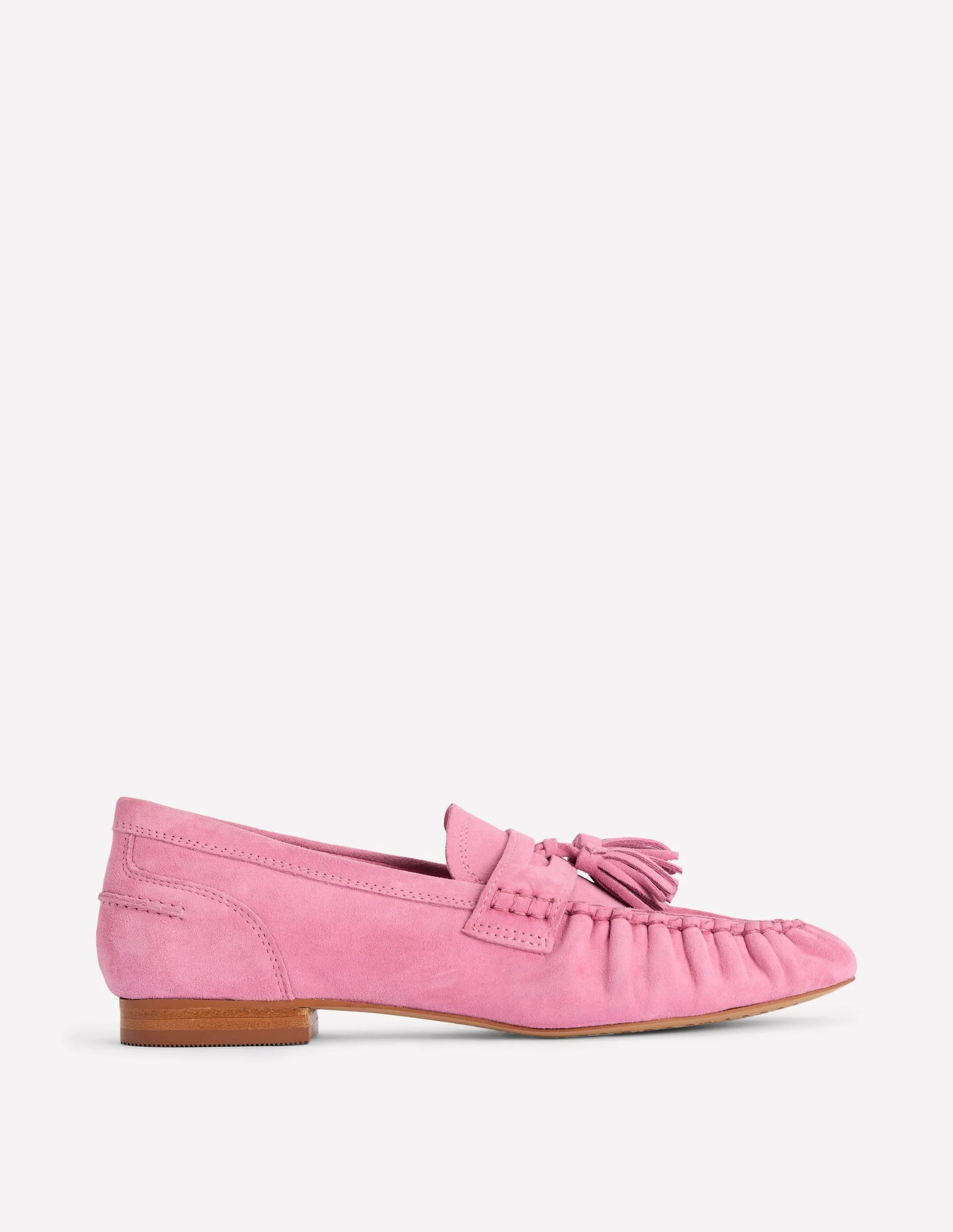 Soft Ruched Loafers-Pink Parfait - 1