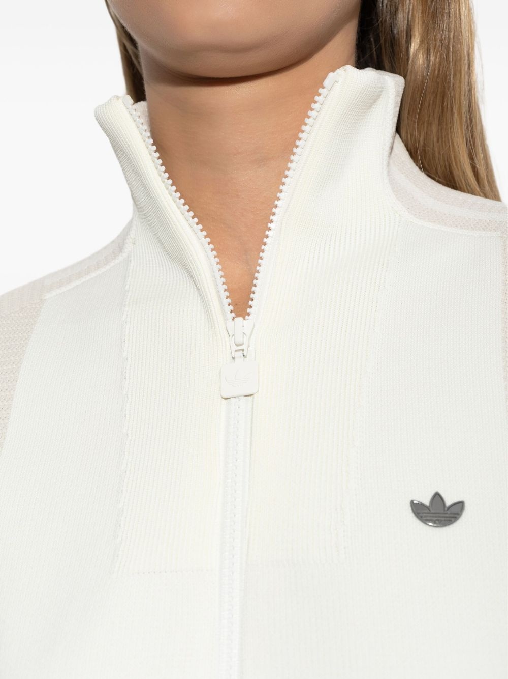 zip-front ribbed cardigan - 5