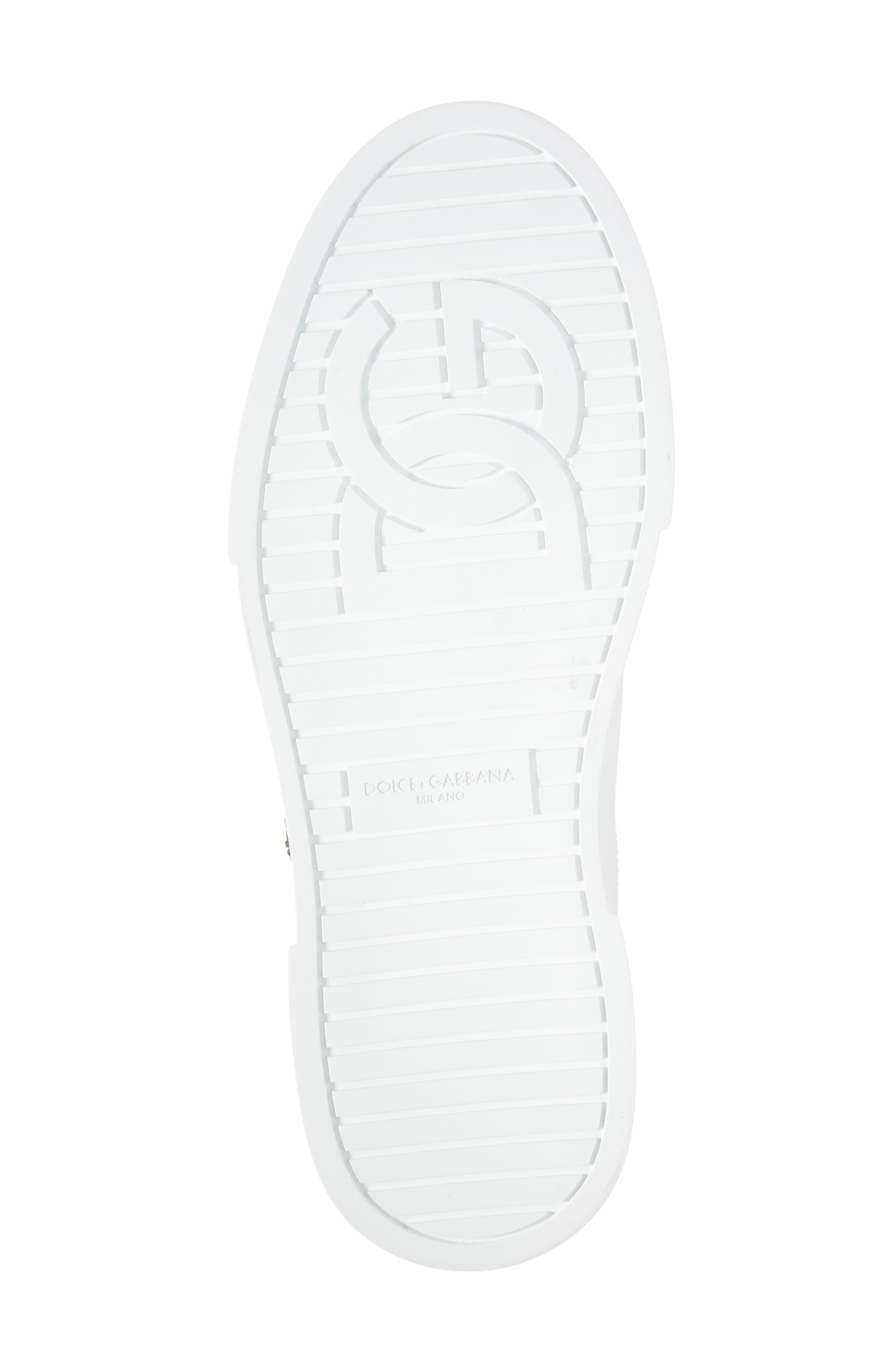 Dolce&Gabbana Portofino Crest Sneaker in White at Nordstrom - 6