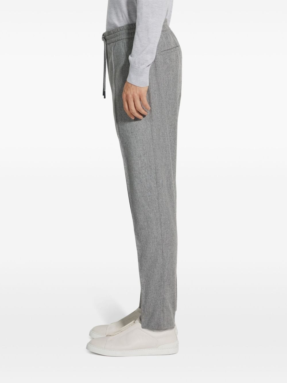 drawstring tapered trousers - 4