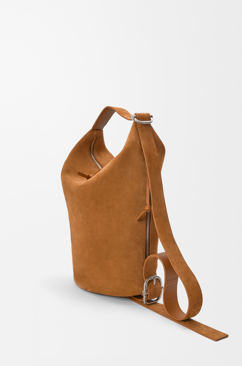 Medium Loop bucket in suede calfskin 4