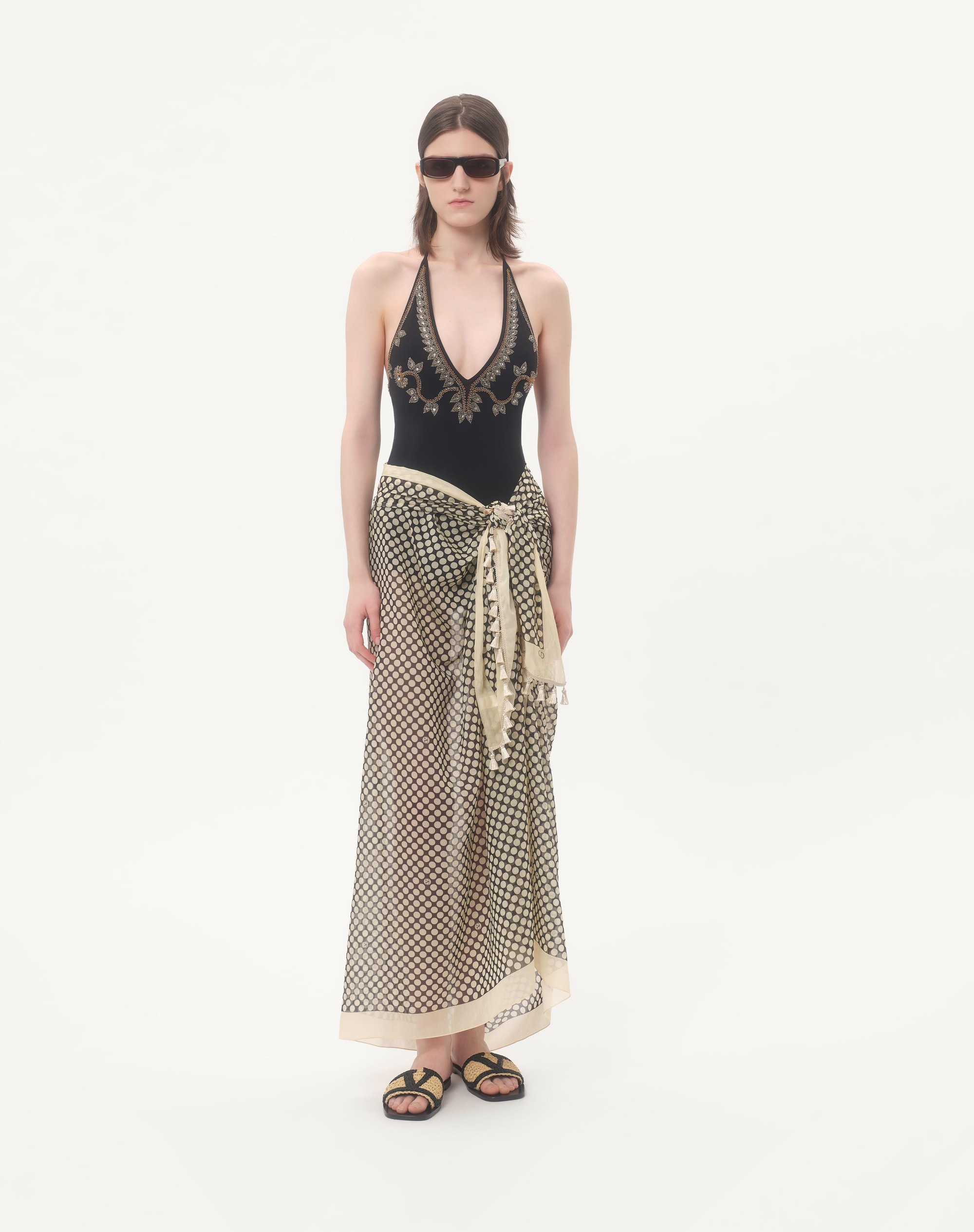 EMBROIDERED LYCRA SWIMSUIT - 2