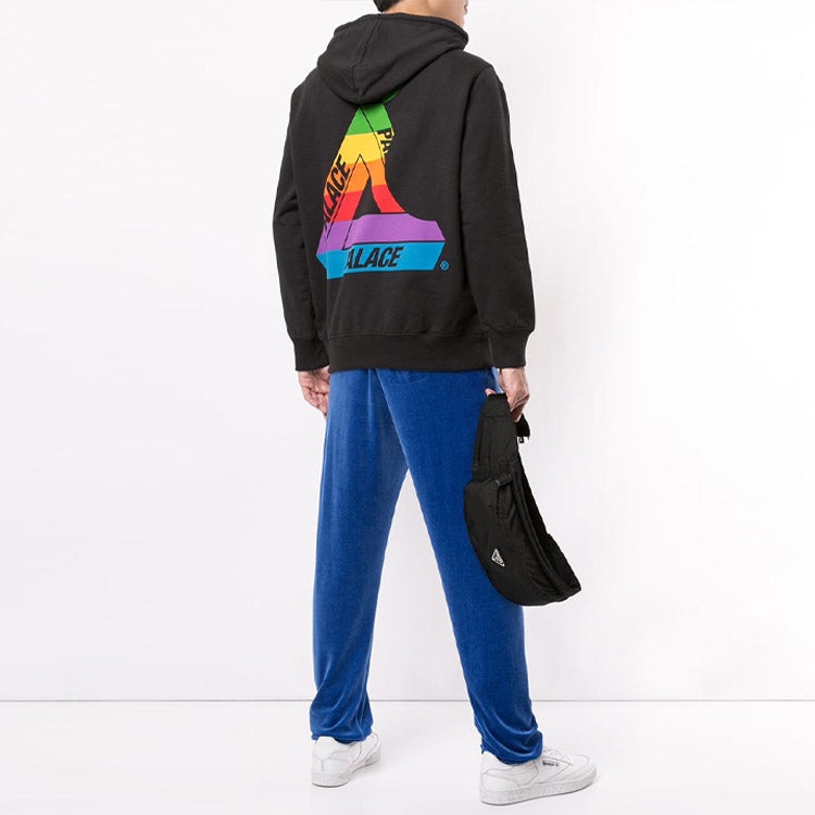 PALACE SS19 Jobsworth Hood Triangle Logo Pattern Black P16HD048 - 5