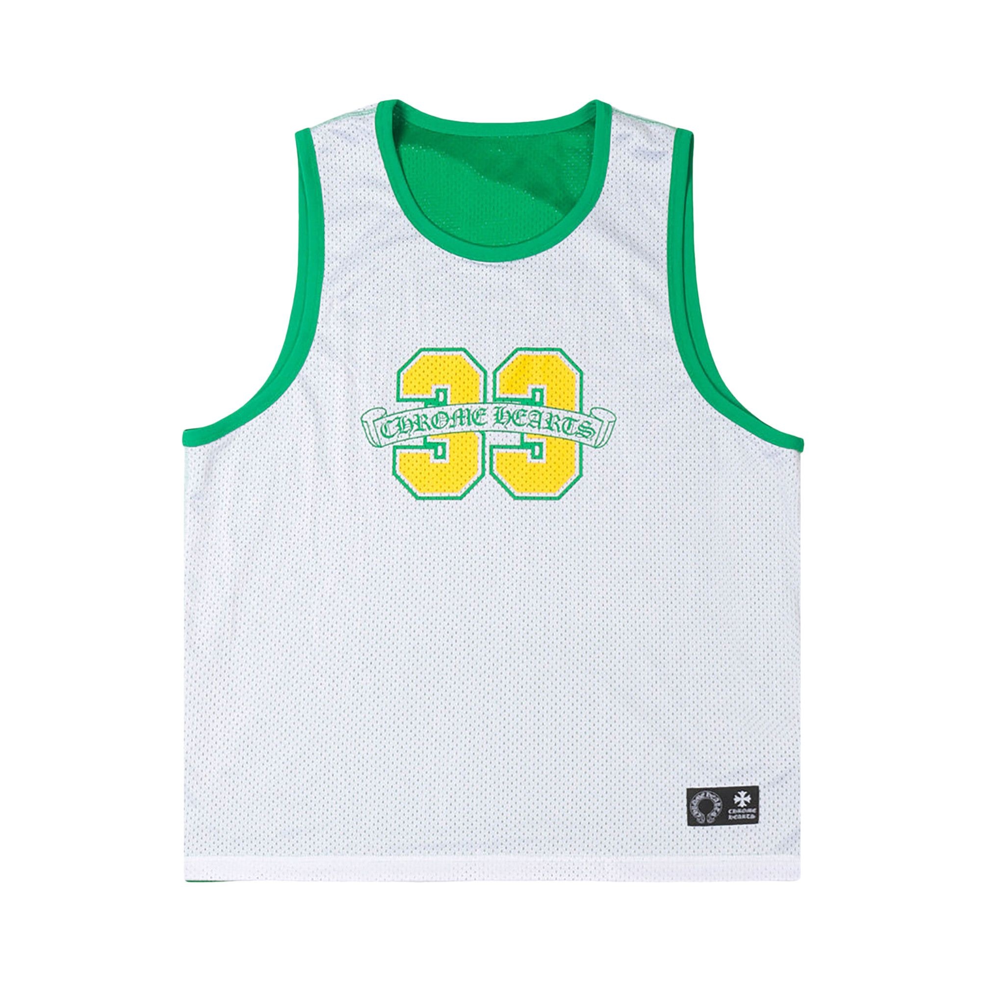 Chrome Hearts Mesh Reversible Basketball Jersey 'Green/White' - 3