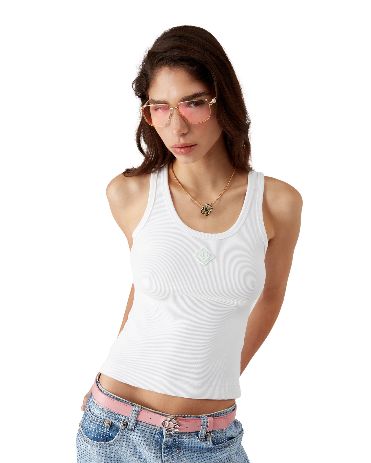Ribbed Jersey Tank Top - 4