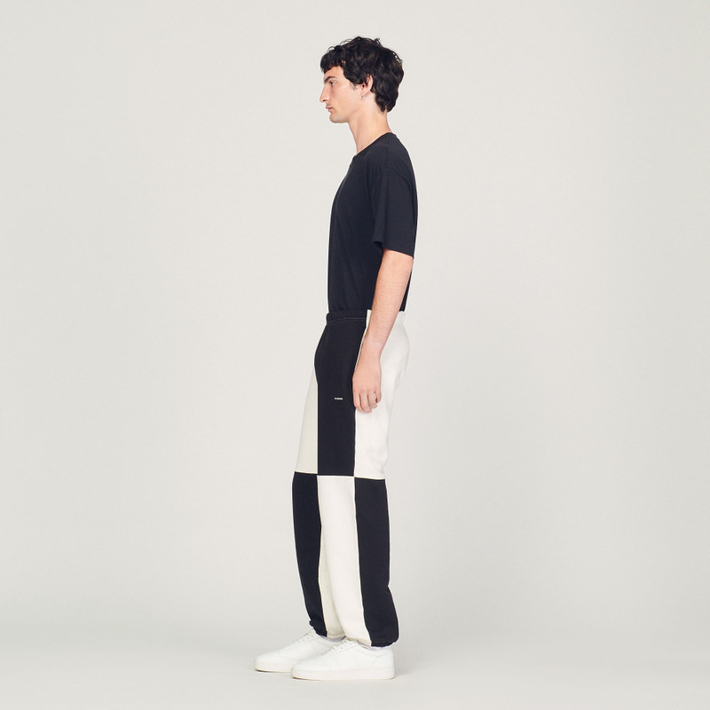 Two-tone organic cotton jogging bottoms 6