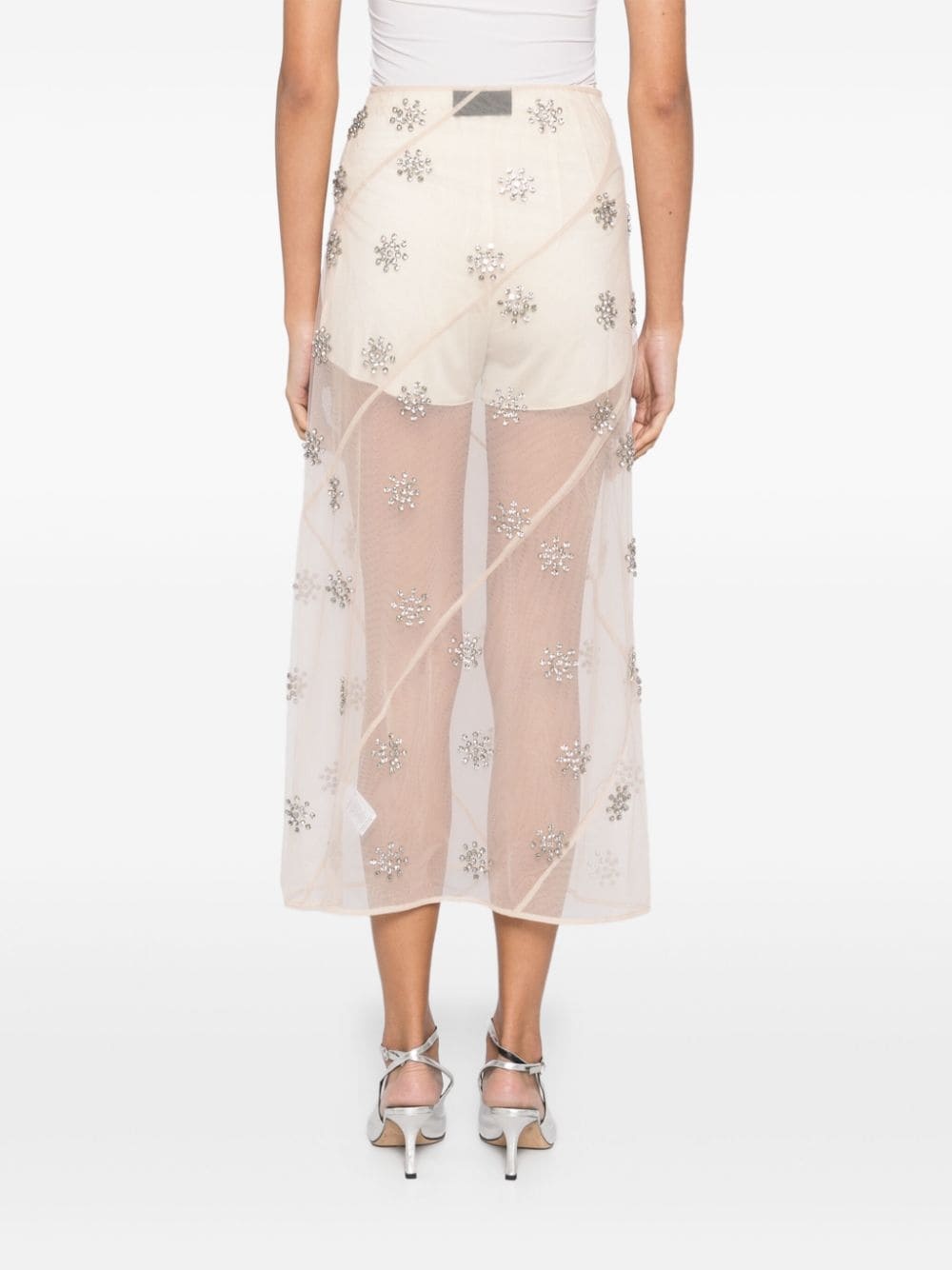crystal-embellished skirt - 4